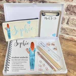 Student Midwife Notebook and Stationery, Student Midwife Gift, Student Midwife Planner, Student Midwife Study, Trainee Midwife Present