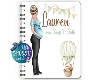 Pregnancy Journal Blank, Pregnancy Notebook, Gift for Mum to be Gift, Pregnancy Memory Book, Pregnancy Milestone Cards, Mum to be Birthday