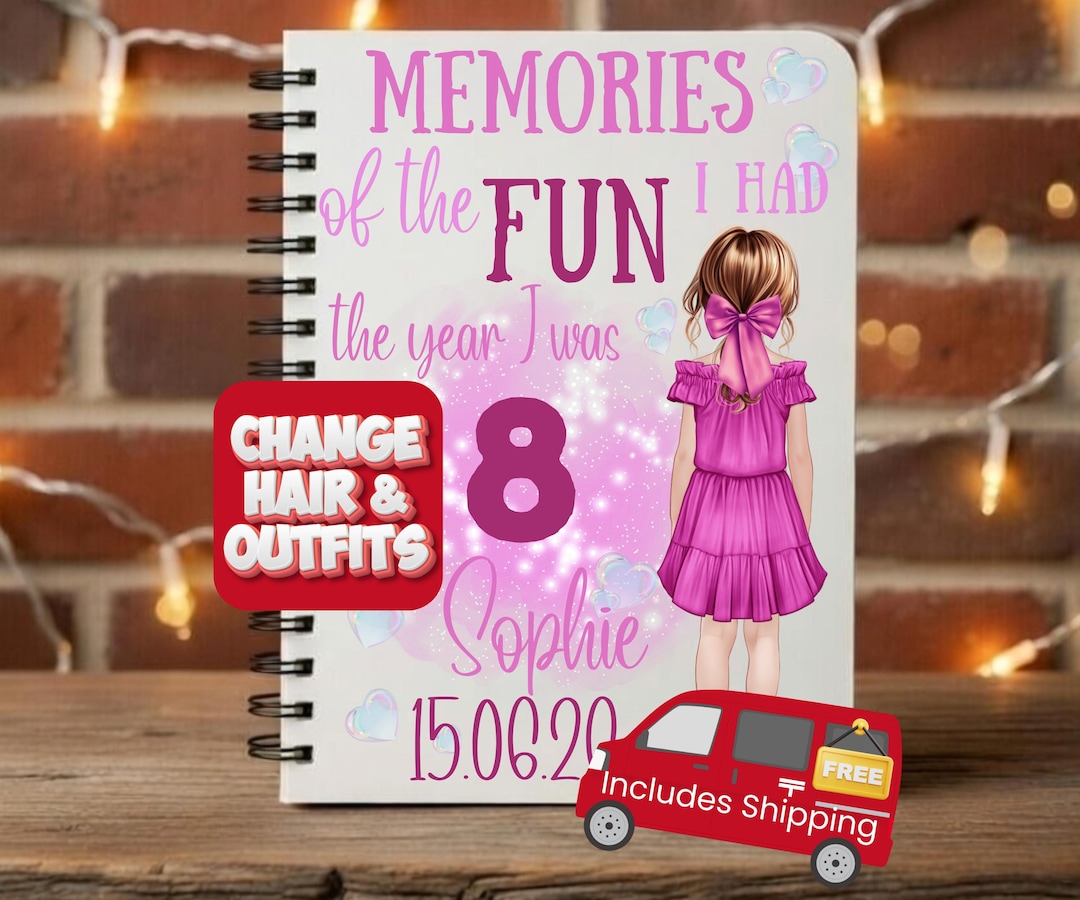 8YARDS Women’s 8T5G 8th Birthday Gift for Girl, 8th Birthday Girl Gift, Personalised