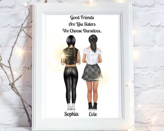 30th Birthday Gift for Her, Best friend print, Personalised best friend birthday presents, best friend gifts, best friend birthday gift, UK
