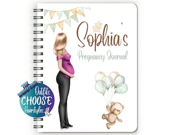 Pregnancy Journal Blank, Pregnancy Notebook, Gift for Mum to be Gift, Pregnancy Memory Book, Pregnancy Milestone Cards, Mum to be Birthday