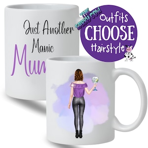 Birthday Gift for Mum, Funny Mum Gift, Mug for Mum, Personalised Gift for Mum, Mum Gifts, Mothers Day Gifts Mum, Change Hair and Clothing