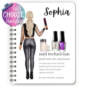 Nail Tech Gifts for Her, Nail Technician Gifts, Nail Artist Gifts, Manicurist Gift, Nail Salon Gifts, Nail Tech Planner, Client Record Book