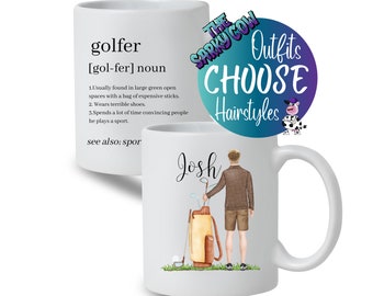 Golf Gifts for Men, Golf Mugs Funny, Golf Presents, Golf Coffee Cup, Golf Coffee Mug, Personalised Golf Gifts for Him, Golfing Mugs,