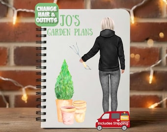 Gardeners Journal, Gardening Notebook, Gardeners Gift for Women, Garden Lovers Gift, Garden Log Book, Gardeners Notebook, Personalised UK
