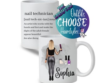 Nail Tech Mug, Nail Tech Gifts, Nail Tech Cup, Nail Tech Present, Nail Technician Gifts, Nail Artist Mug, Nail Artist Gift, Personalised