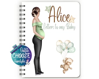Letters to My Baby Journal, Letters to my Daughter Letters to my Son, Pregnancy Notebook, Gift for Mum to be Gift Pregnancy Milestone Cards