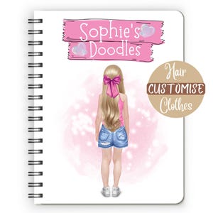 Cadeaux personnalisés pour filles, agenda pour enfants, crayons de couleur personnalisés, carnet de notes personnalisé pour enfants, carnet de notes pour enfants