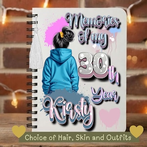 30th birthday gift for her, 30th Gift for Her, 30th Birthday Present for her, 30th Gift for Daughter, Birthday Journal, Birthday Memory Book Notebook Only