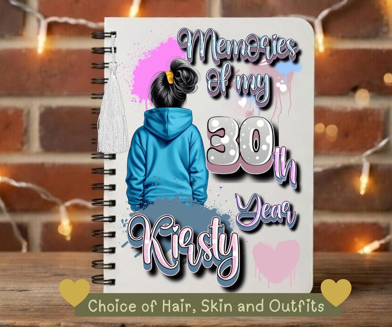 30th birthday gift for her, 30th Gift for Her, 30th Birthday Present for her, 30th Gift for Daughter, Birthday Journal, Birthday Memory Book Notebook Only