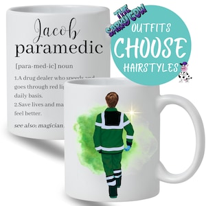 Personalised paramedic gift for paramedic in the uk, paramedic student gift, ambulance paramedic mug, ambulance driver gifts, graduation