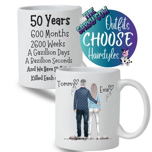 50th Wedding Anniversary Gift for Her, 50th Anniversary Gift for him, 50 Years Anniversary Gift for Year Anniversary Gift, Anniversary Mug