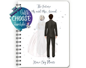 Personalised wedding planner personalised, bridal planning book, journal wedding, bride planner, wedding notebook, bridal planner, custom