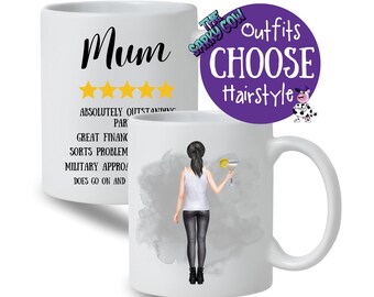 Birthday Gift for Mum Gifts for Mum, Funny Mum Gift, Mug for Mum, Personalised Gift for Mothers Day Gifts Mum, Change Hair and Clothing