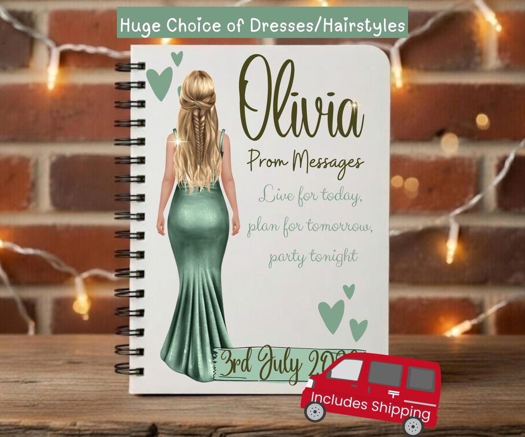Prom Gifts for Her, Change Hair and Dress, Prom Keepsake, Prom Notebook ...