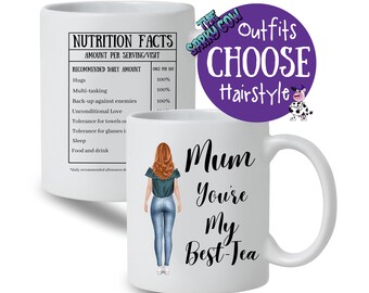 Funny Mum Gift, Mug for Mum, Birthday Gift for Mum, Gifts for Mum, Mum Mug, Mothers Day Gifts Mug, Personalised, Change Hair and Clothing