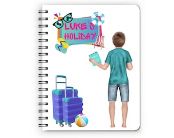 Holiday Journal, Kids Travel Journal, Holiday Notebook, Summer Journal Children, Summer Journal For Kids Holiday Diary Kids Vacation Journal