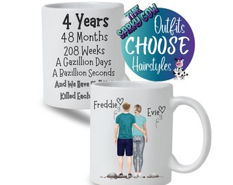 4th Anniversary Gift for Him, 4th Wedding Anniversary Gift, 4th Year wedding Anniversary Gift for Her or him, Personalised Anniversary Gifts