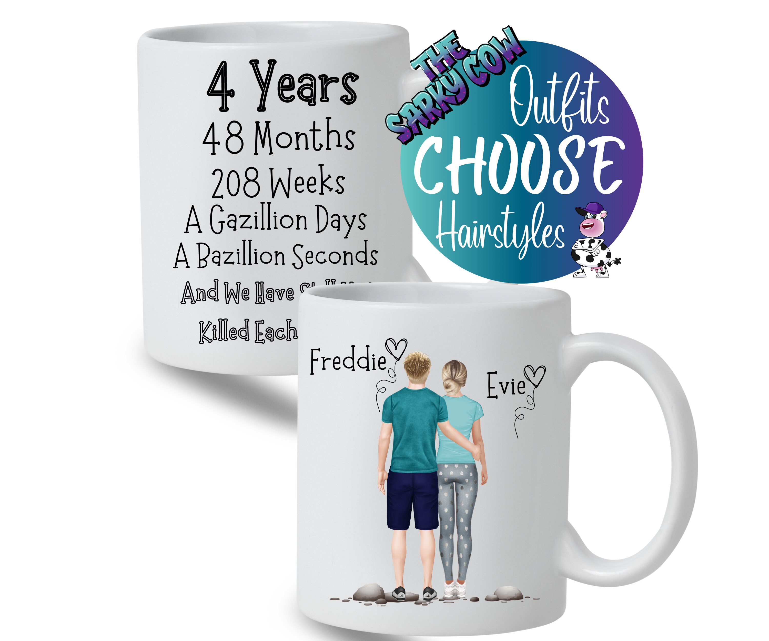 4th Anniversary Gift for Him, 4th Wedding Anniversary Gift, 4th Year wedding Anniversary Gift for Her or him, Personalised Anniversary Gifts