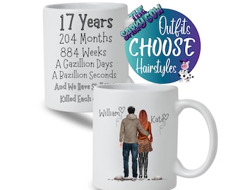 17th Wedding Anniversary Gift for Him, 17th Anniversary Gift for her, 17 Years Anniversary Gift for Year Anniversary Gift, Anniversary Mug