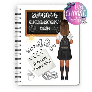 School Memory Book, School Memories, School Journey Book School Journal School Years Book, My School Memories My School Year School Notebook