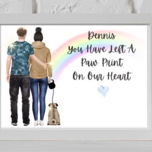 Sympathy Gift Loss of Dog Memorial Gift, Pet Bereavement Gift, Sympathy Pet Loss, Pug Memorial Dog Print, Dog Memorial Print, Pet Sympathy