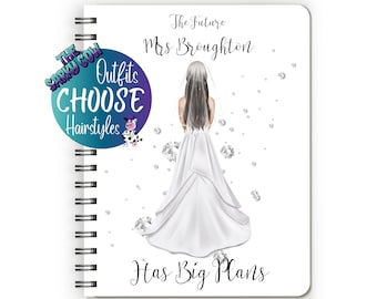 Personalised wedding planner personalised, bridal planning book, journal wedding, bride planner, wedding notebook, bridal planner, custom