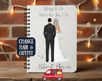 Personalised wedding planner personalised, bridal planning book, journal wedding, bride planner, wedding notebook, bridal planner, custom