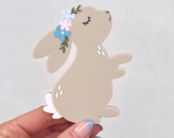 Adorno para pastel de conejito / Algunos conejitos son uno / Adorno para pastel de Pascua / Decoración para pastel de Pascua / Conejo / Conejo floral