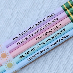 Teacher Appreciation Gift Teacher Gift Pencils End of Year Gift Gift for Teachers Custom Pastel Pencils Funny Teacher Gift School