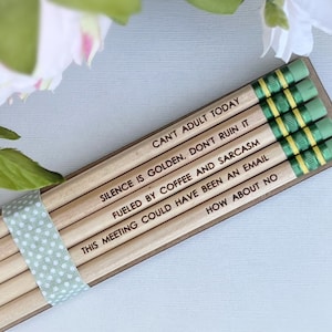 Personalized Pencils, Teacher Appreciation Gift,  End of Year Gift, Gift for Teachers, Pencils, Custom Pencils, Engraved Pencils, Funny Gift