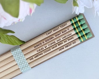Personalized Pencils, Teacher Appreciation Gift,  End of Year Gift, Gift for Teachers, Pencils, Custom Pencils, Engraved Pencils, Funny Gift