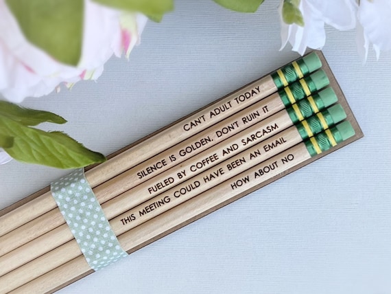 Funny Engraved Pencils for Teacher - Set 1 – The Craft Cottage NC