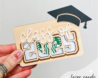 Graduation Gift Card Holder SVG File | Class of 2025 Laser File ...