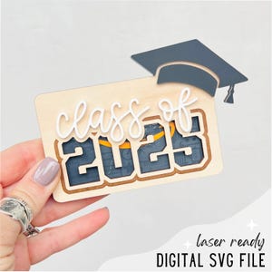 SVG 2025 年度卒業生ギフト カード ホルダー | 卒業ファイル | シニア 2025 SVG | デジタル ファイル | レーザー ファイル | レーザー カット ファイル | ギフト カード ホルダー