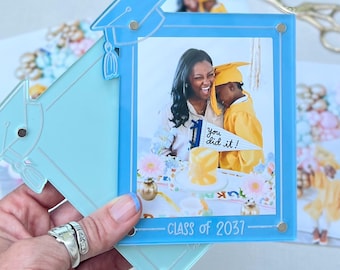 Cadre photo magnétique personnalisé pour l'obtention du diplôme Cadre pour l'obtention du diplôme Cadre pour la maternelle Cadre photo personnalisé pour cadeau senior