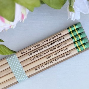 Teacher Appreciation Gift  End of Year Gift Gift for Teachers Pencils Custom Pencils Funny Teacher Gift Back to School Gift