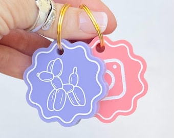 Llavero inteligente Etiqueta NFC para redes sociales Toca para seguir en redes sociales Instagram ETSY Facebook Cash App Linktree