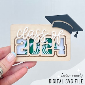 SVG Class of 2024 Gift Card Holder | Graduation File | Senior 2024 SVG | Digital File | Laser File | Laser Cut File | Gift Card Holder
