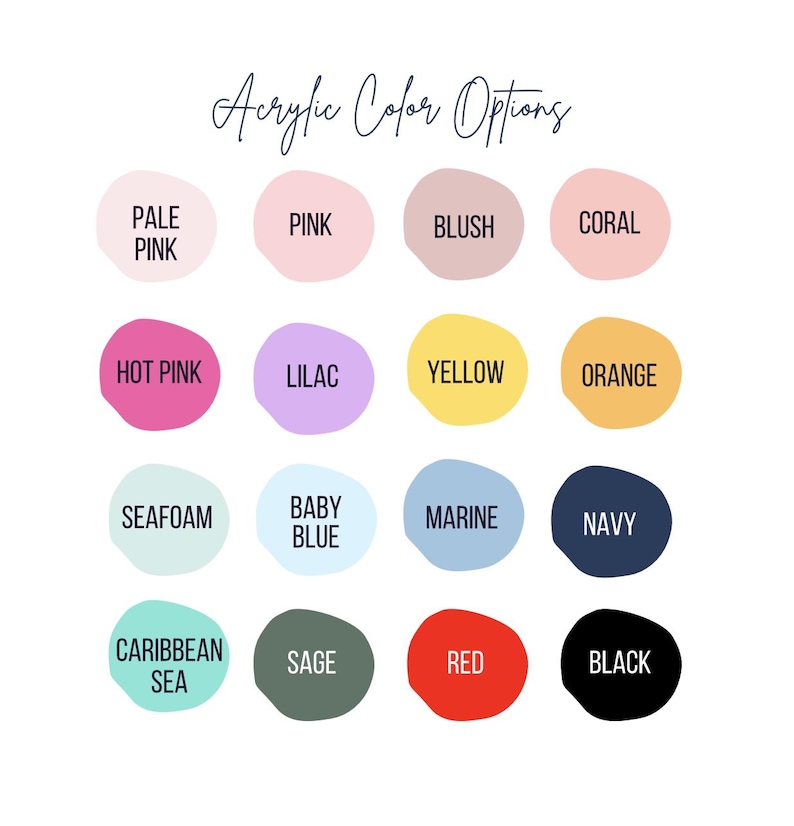 Puede incluir: Una tabla de 16 opciones de colores de pintura acr&iacute;lica. Los colores est&aacute;n dispuestos en cuatro filas de cuatro. Los colores son: rosa p&aacute;lido, rosa, rubor, coral, rosa intenso, lila, amarillo, naranja, espuma de mar, azul beb&eacute;, marino, azul marino, mar Caribe, salvia, rojo y negro.
