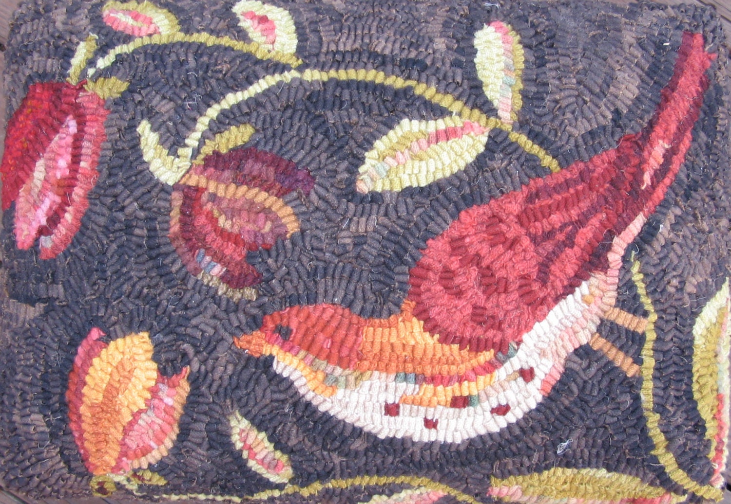 Bird in the Tulip Tree Rug Hooking Pattern - Etsy