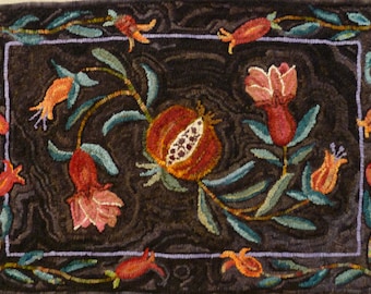 Pomegranate Rug Hooking Pattern