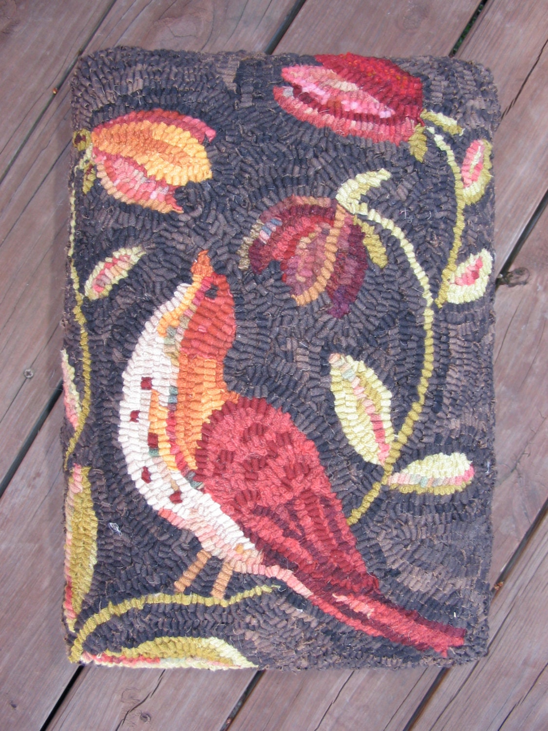 Bird in the Tulip Tree Rug Hooking Pattern - Etsy