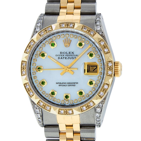Rolex Uhr Herren Datejust Steel Und 18k Gelbgold Mit Etsy