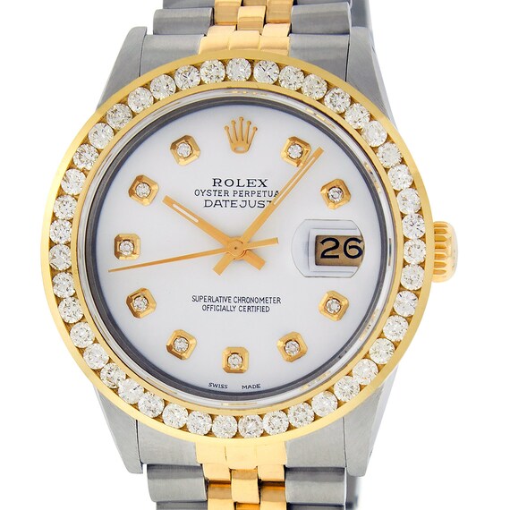 rolex 18k white gold watch