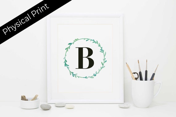 Monogram Print Letter B Wall Decor Wedding Gift - Letter B Wall Decor Monogram Print Letter B Wall Decor Wedding Gift - Letter B Wall Decor