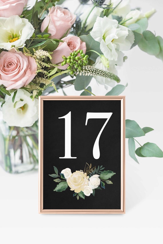 flower table numbers printable table numbers wedding table numbers 1 20 rustic table number wedding printable wedding table sign paper party supplies invitations announcements stokfella com
