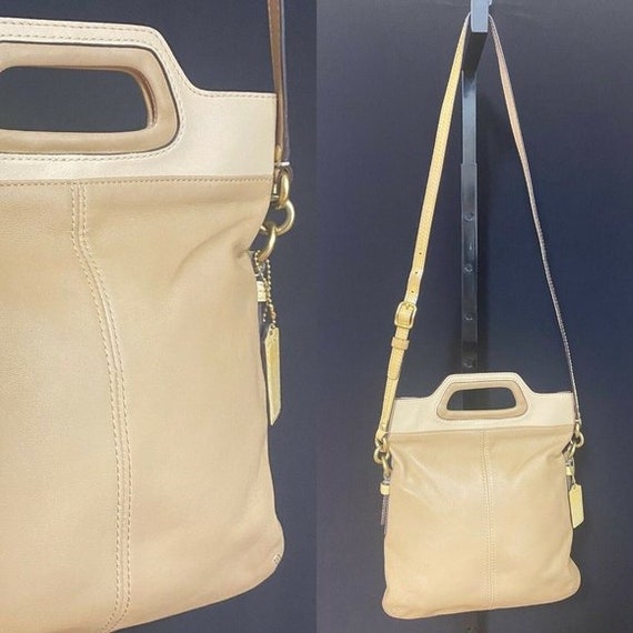Coach retro vintage crossbody tan bag handbag