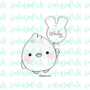 Chubby Chick Bunny Balloon Cookie Cutter
