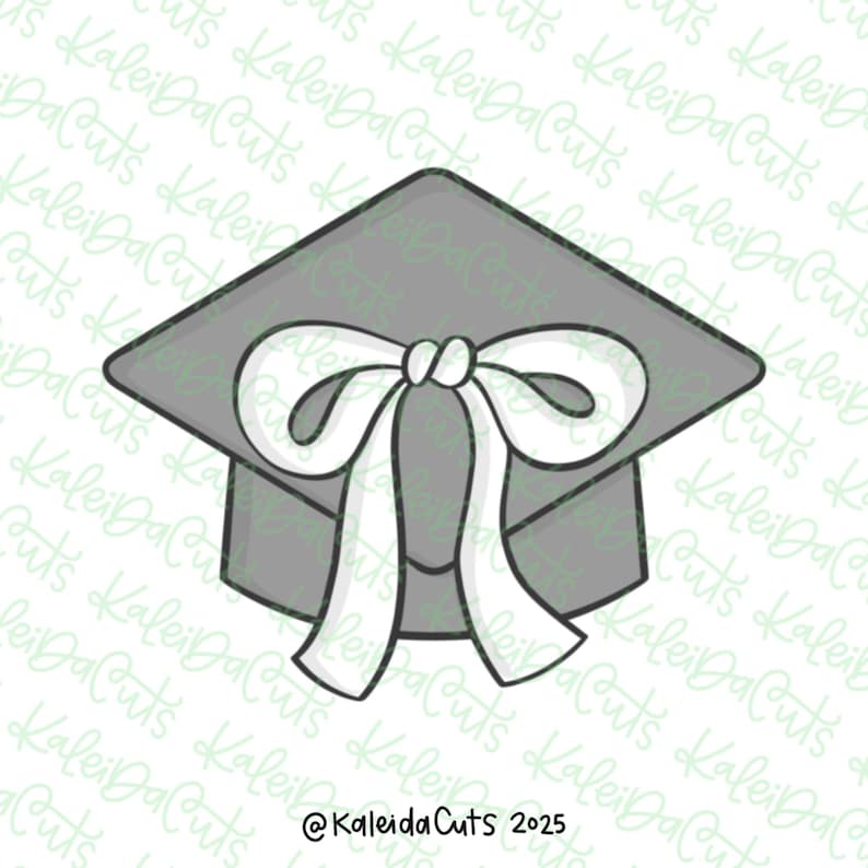 Coquette Grad Hat Cookie Cutter image 1